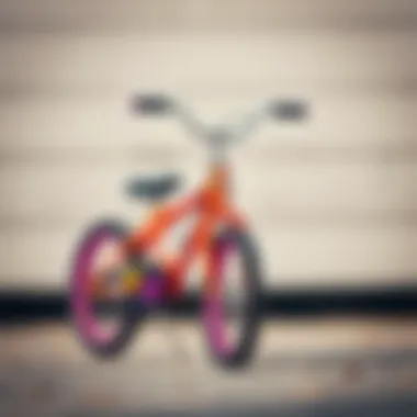 A vibrant 18-inch bike designed for children