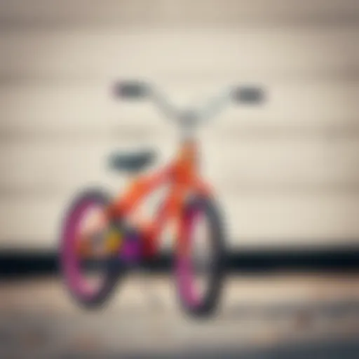 A vibrant 18-inch bike designed for children