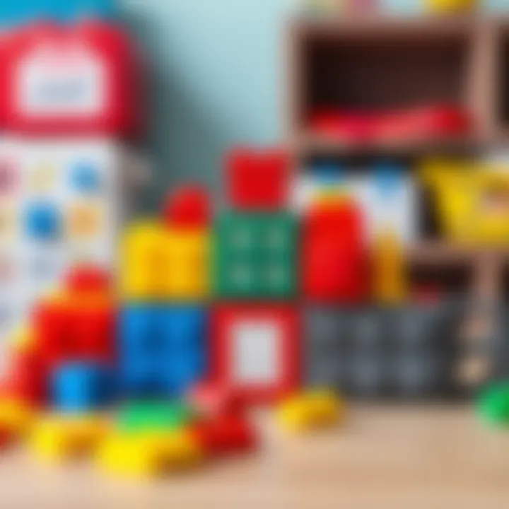 Colorful building blocks for toddlers