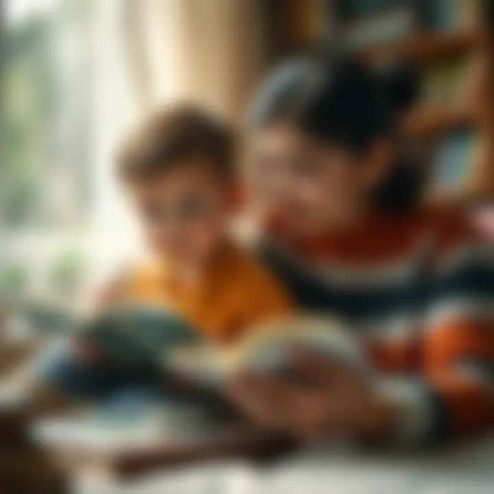 Parent reading aloud to a child, fostering a love for books