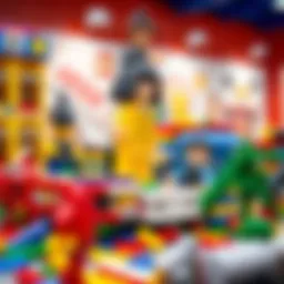 Vibrant display of Lego bricks showcasing creativity