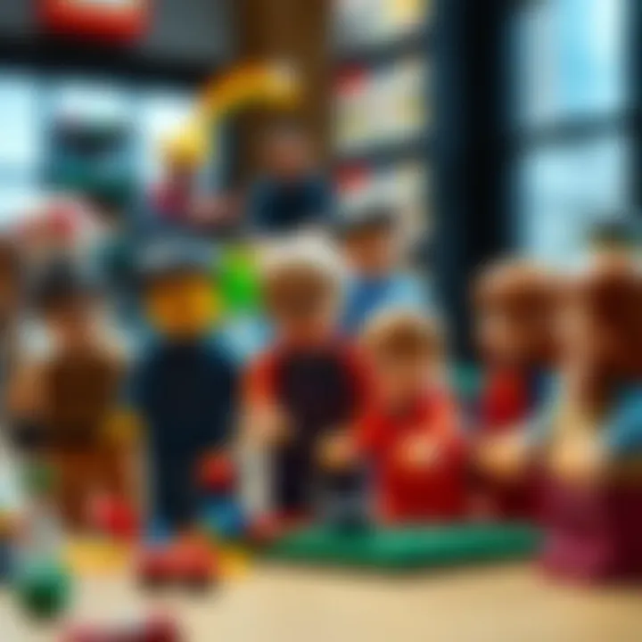 Diverse age groups enjoying Lego construction