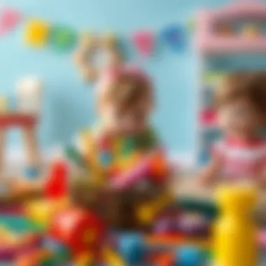 Creative playtime with colorful materials