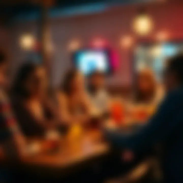 Group of adults enjoying a trivia night