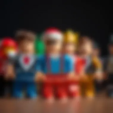 A close-up of high-quality yet affordable Roblox figures.