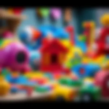 Colorful toys and learning tools available for children.