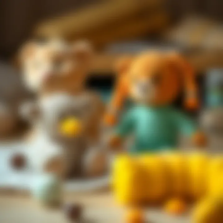 Tactile Exploration Soft Toys Soft textured toys aiding tactile exploration for babies