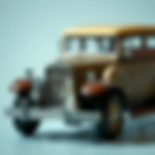 Historical model of a classic car