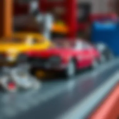 Close-up of high-quality materials used in model cars