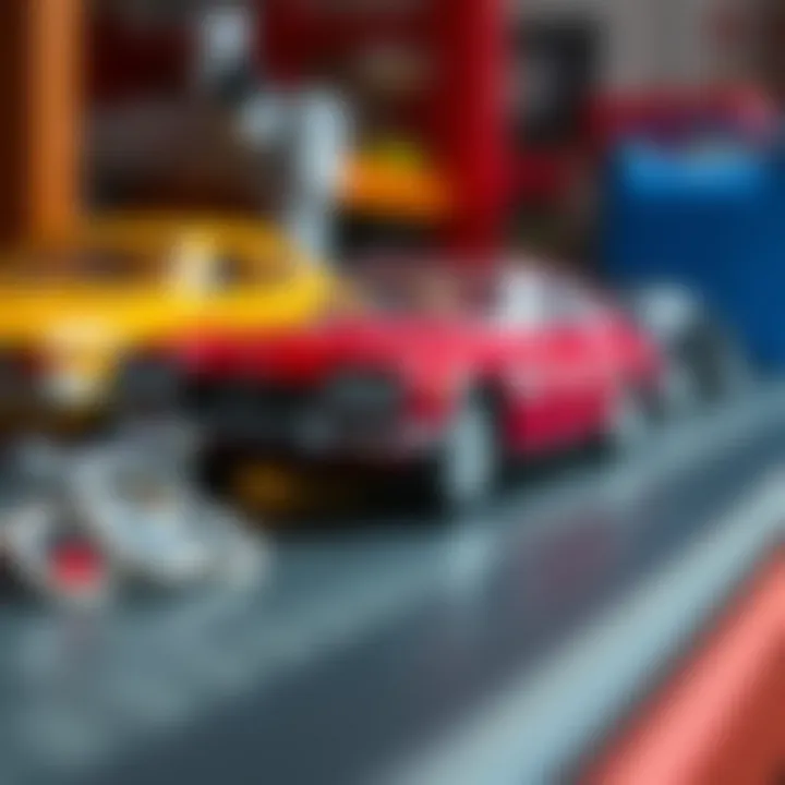 Close-up of high-quality materials used in model cars