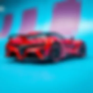 An artistic blend of automotive design and playfulness in toy form