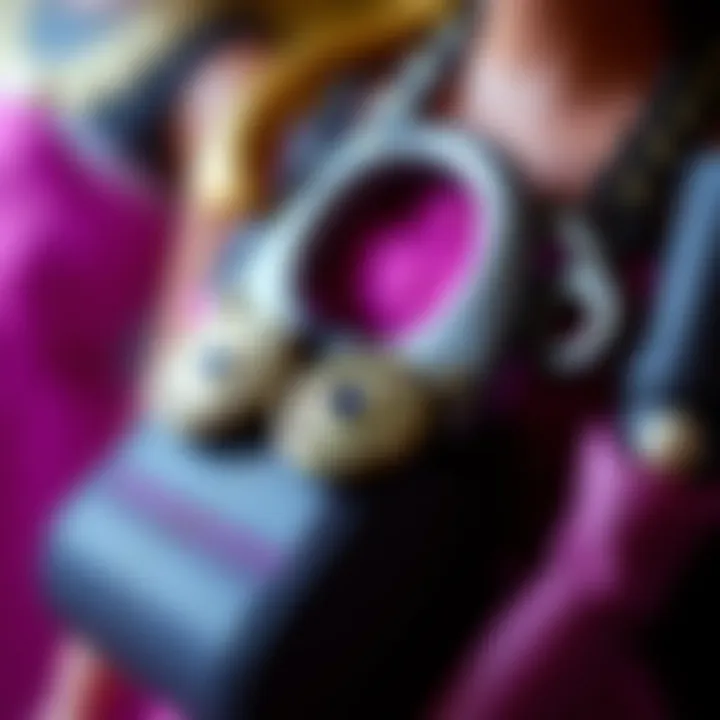 A close-up of the intricate details on Barbie Extra Mini Mini accessories.