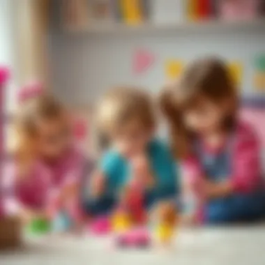 Children engaged in imaginative play with Barbie Extra Mini Mini toys.