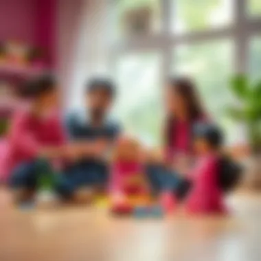 Parents discussing the educational benefits of Barbie Extra Mini Mini toys.