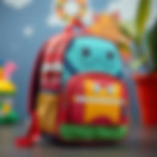 Colorful Barbili school backpack showcasing unique design