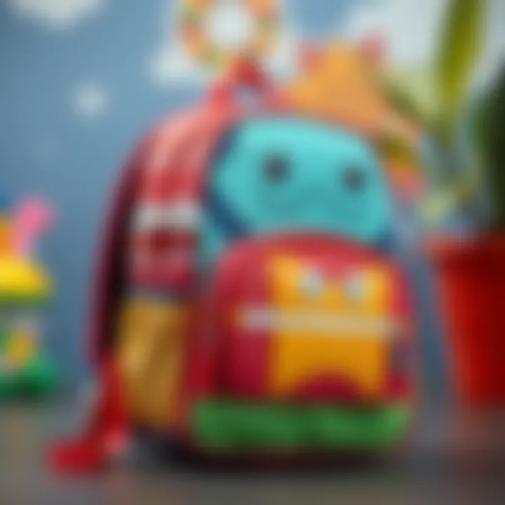 Colorful Barbili school backpack showcasing unique design