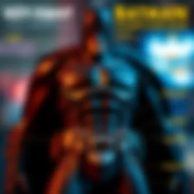 An infographic showcasing the key design elements of the Batman costume.