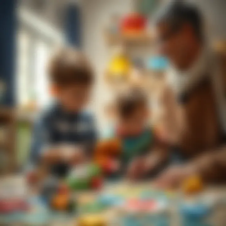 Parents selecting the right puzzle for their child