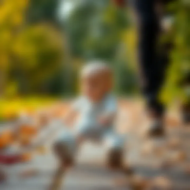 Infant walking with proper footwear support