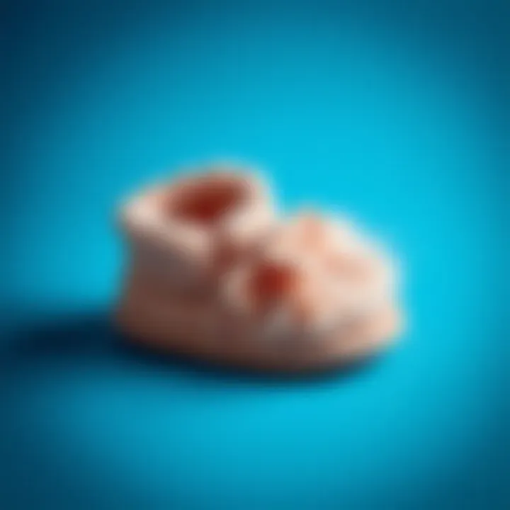 Variety of materials used in baby slippers