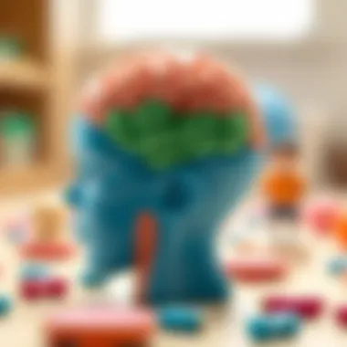 A detailed illustration of brain development milestones in infants.