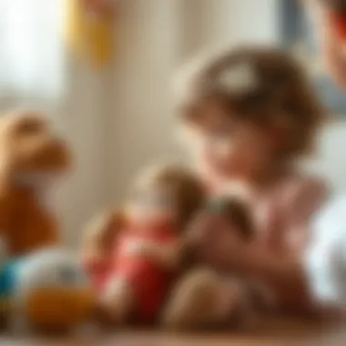 A child playing with a Belis doll, engaging in imaginative play
