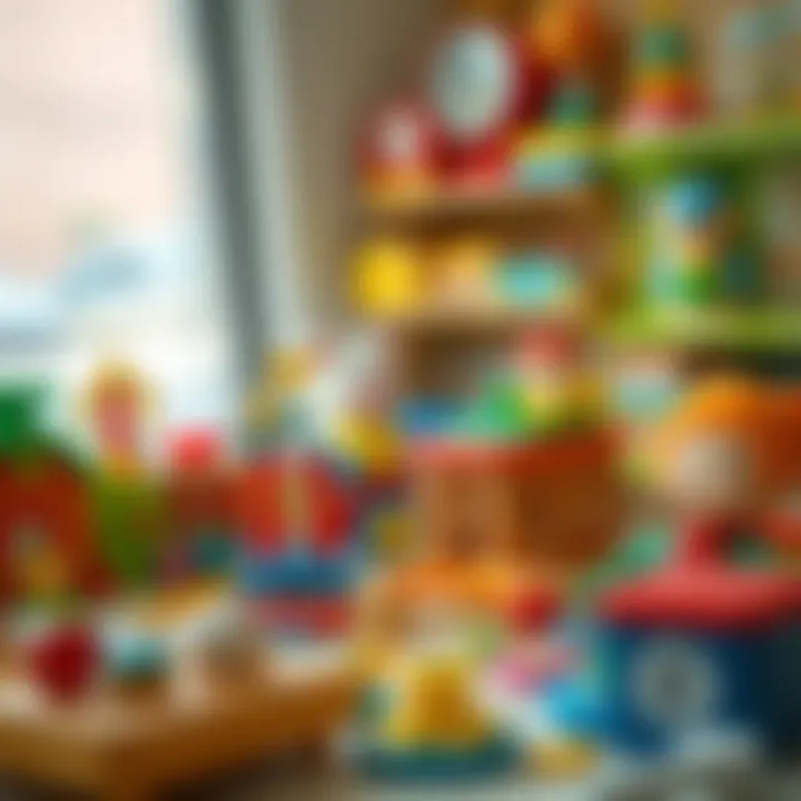 Various educational toys displayed for children