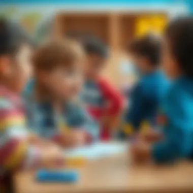 Child engaging in social activities with peers