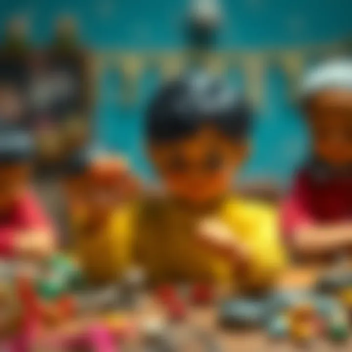 Children showcasing their handmade bracelets