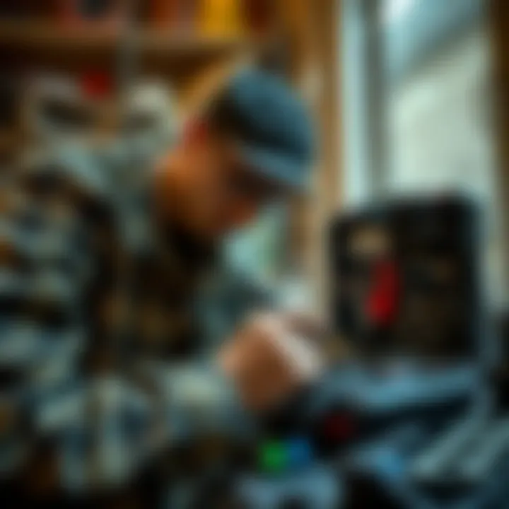 A user actively utilizing the Bosch repair kit in a real-world scenario