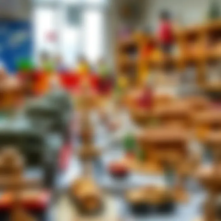 Vibrant Çanakkale Models Display Vibrant display of various Çanakkale models in a learning environment