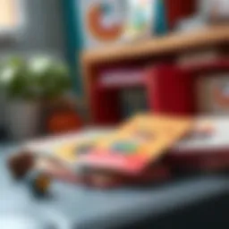 Colorful children's cards designed for educational purposes