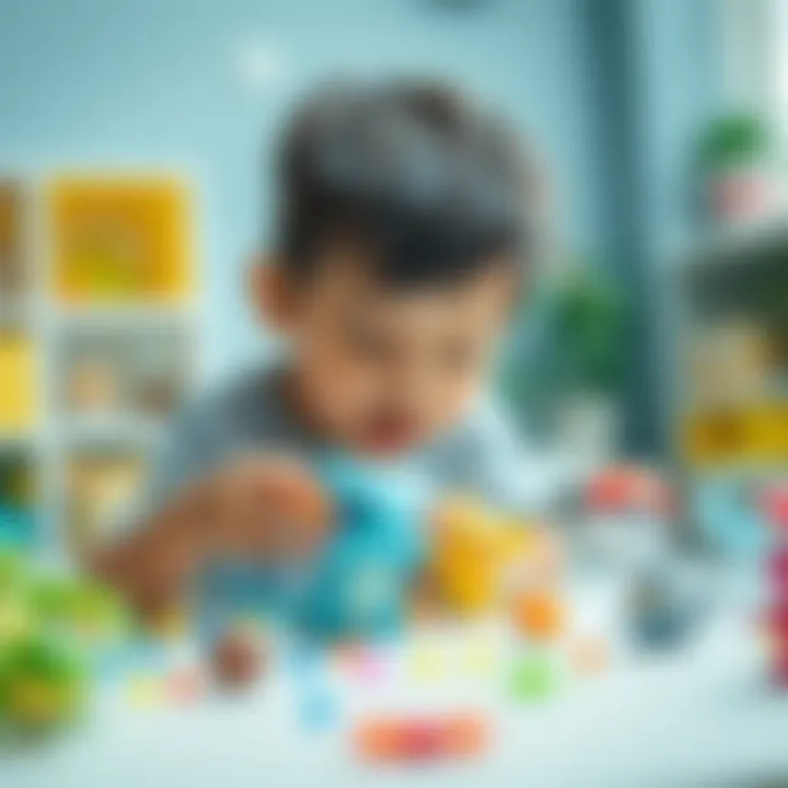Child engaging with Pokémon toys, sparking creativity