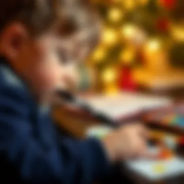 A child exploring creativity with a magnetic pen and drawing board