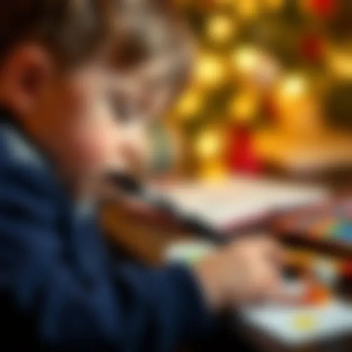 A child exploring creativity with a magnetic pen and drawing board