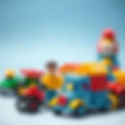 Colorful toys promoting child development