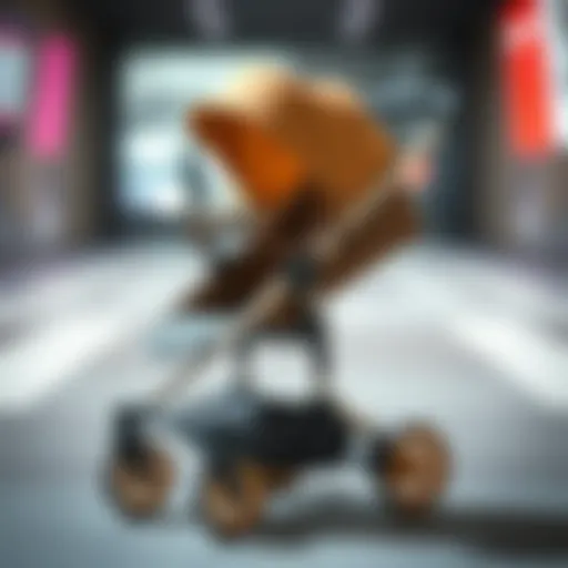 Stylish stroller design showcasing safety features