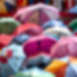 Vibrant children's umbrella collection showcasing various designs and colors.