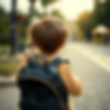 Child wearing a backpack