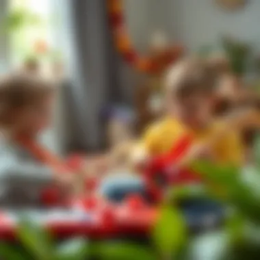 Children engaging with interactive musical instruments