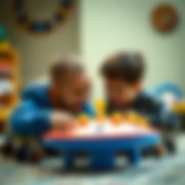 Children engaging joyfully with sektirme top during playtime.