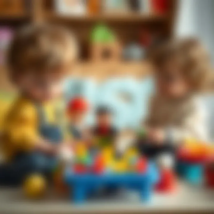 Children playing with sustainable toys