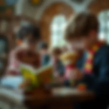 Children engaging with toys inspired by storytelling