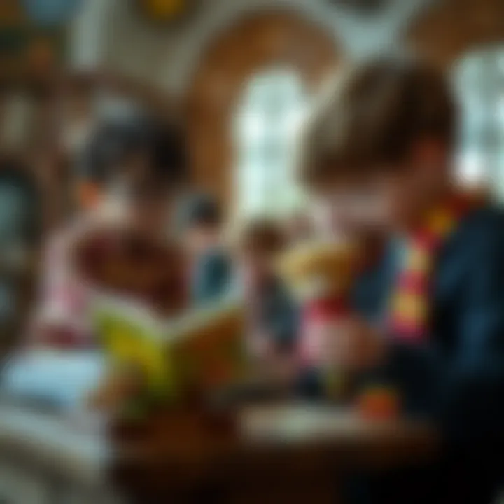 Children engaging with toys inspired by storytelling