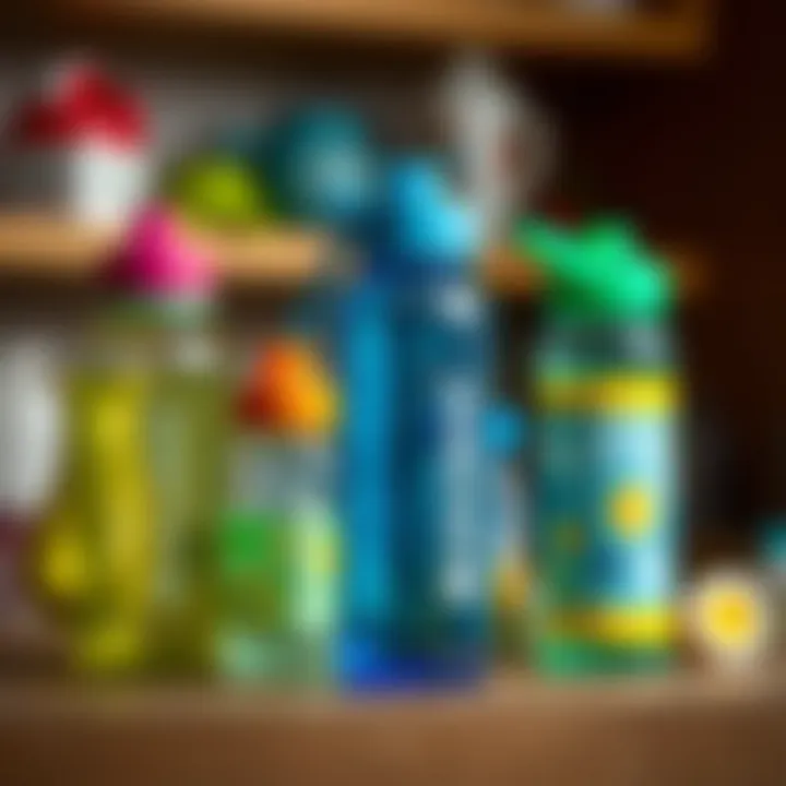 Variety of Children's Water Bottles Colorful water bottles suitable for children