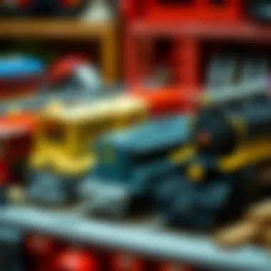 Collection of train toy models