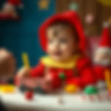 Festive Costume Party Vibes A toddler enjoying a festive costume party