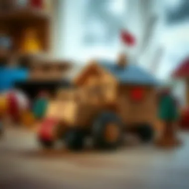 Creative play with wooden models