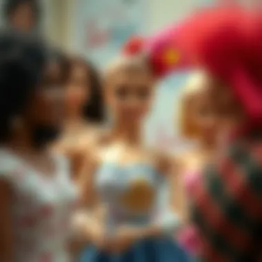 A conceptual image showing the cultural impact of Barbie in various societies.