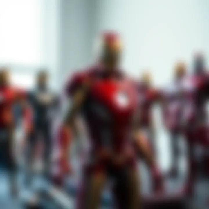 A collection of Iron Man figures highlighting their cultural significance.